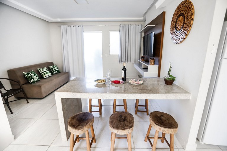 Duplex 2 quartos na Praia Taperapuan - Casa de Praia Porto