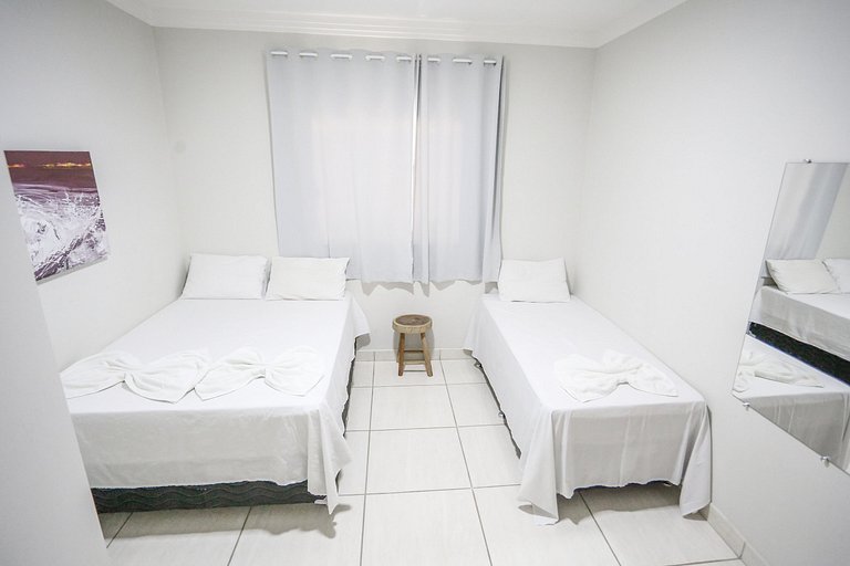 3 quartos com área gourmet e 2 vagas e piscina - Apto Bellos