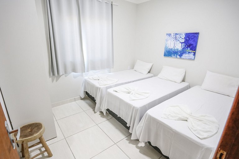 3 quartos com área gourmet e 2 vagas e piscina - Apto Bellos