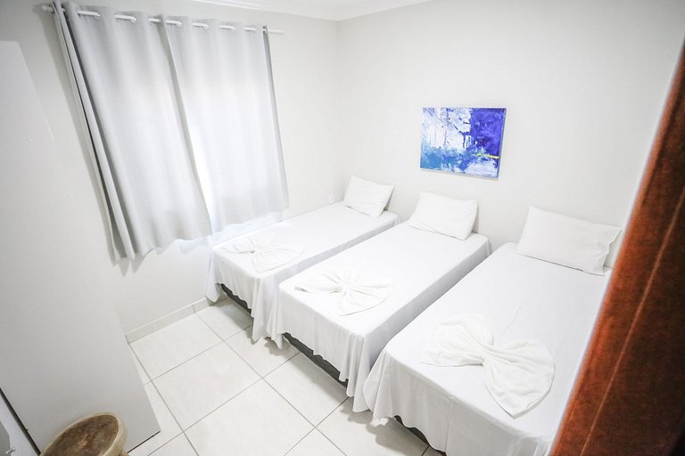 3 quartos com área gourmet e 2 vagas e piscina - Apto Bellos