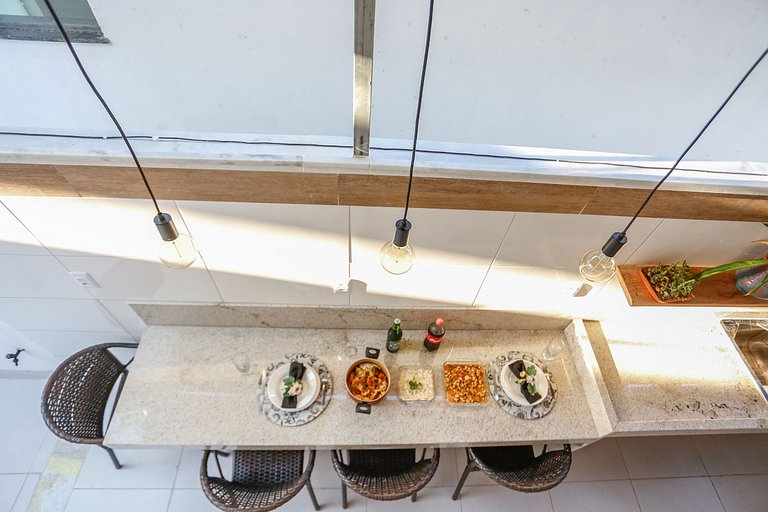 3 quartos com área gourmet e 2 vagas e piscina - Apto Bellos