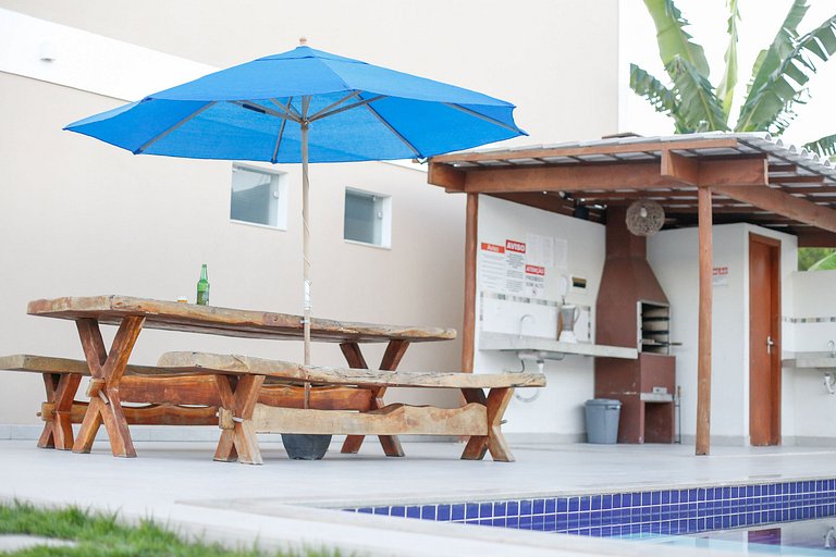 3 quartos com área gourmet e 2 vagas e piscina - Apto Bellos