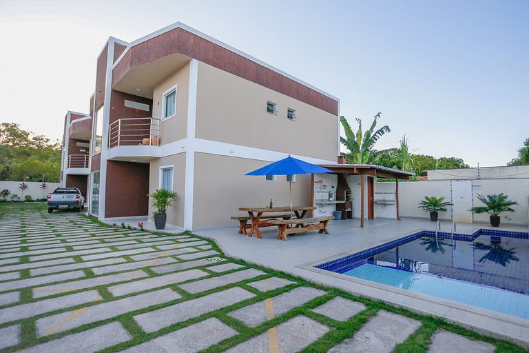 3 quartos com área gourmet e 2 vagas e piscina - Apto Bellos