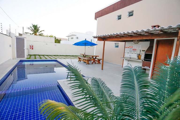 3 quartos com área gourmet e 2 vagas e piscina - Apto Bellos