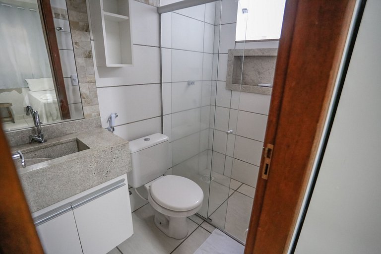 3 quartos com área gourmet e 2 vagas e piscina - Apto Bellos