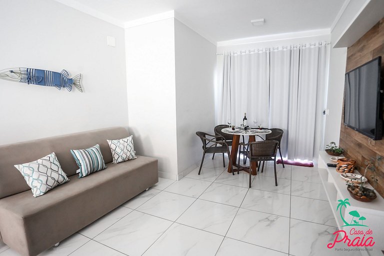 Apartamento emTaperapuan , 2 quartos, 600m da praia, Porto
