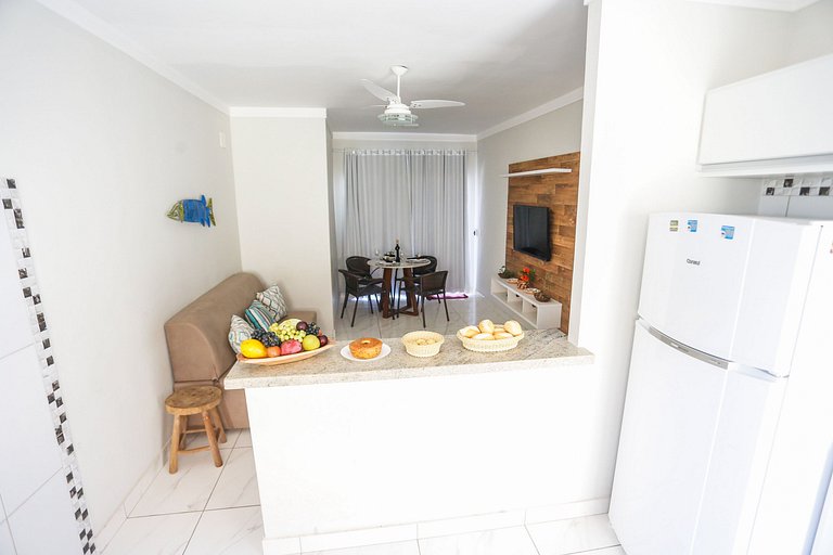 Apartamento emTaperapuan , 2 quartos, 600m da praia, Porto