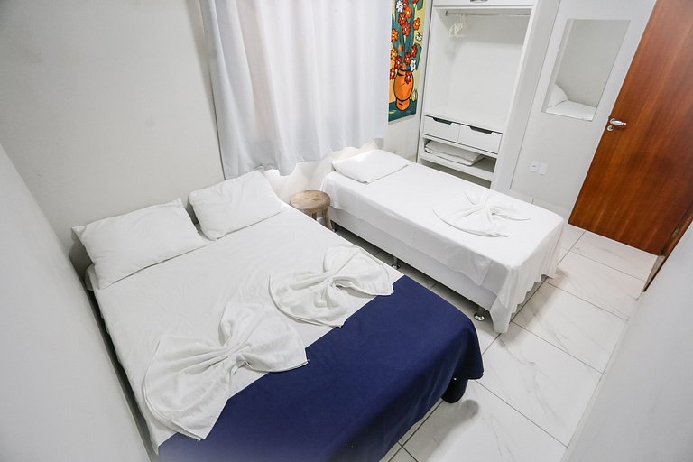 Apartamento emTaperapuan , 2 quartos, 600m da praia, Porto
